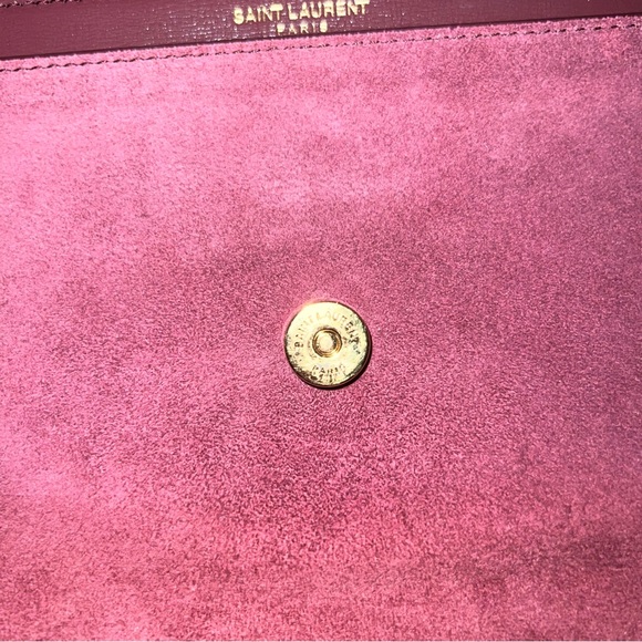 SAINT LAURENT YSL SUNSET CROSSBODY BAG ON CHAIN BURGUNDY - Picture 14 of 16